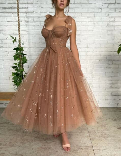 Magical Shimmer Tulle Prom Dress, Shoulder Straps Sweetheart Corset Gown, Sexy Braidsmade Dress, Custom made