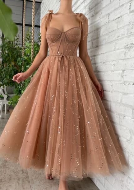 Magical Shimmer Tulle Prom Dress, Shoulder Straps Sweetheart Corset Gown, Sexy Braidsmade Dress, Custom made