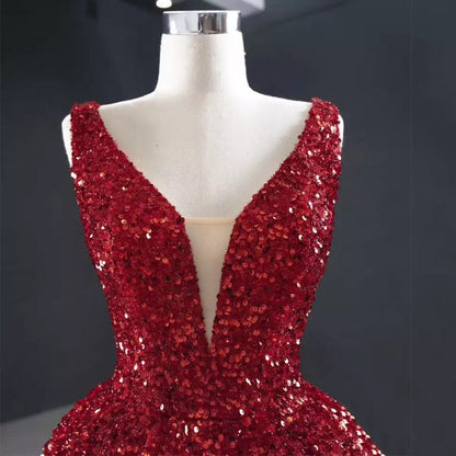 Sequins Prom Dress | High Low Dress | Glittery Dress | Superstar Dress | Glitter | Red Carpet Dress | Celebrity Dress | Formal